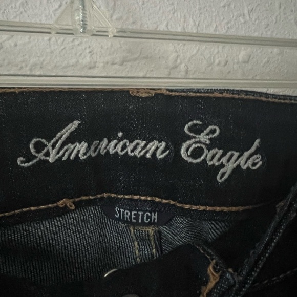American Eagle Y2K Style Low Rise Dark Wash Flare boot cut jeans 10 Long - Picture 5 of 9